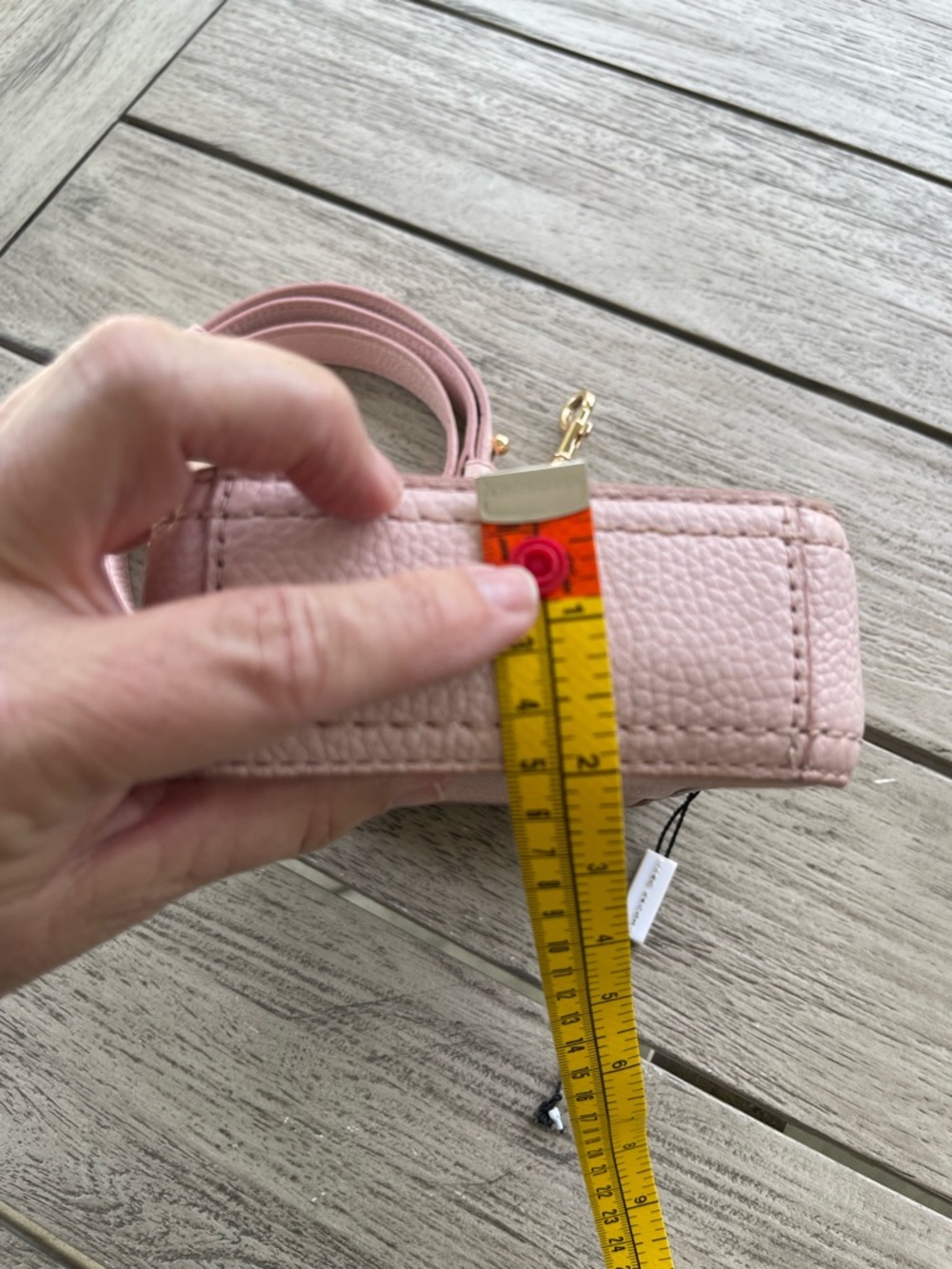 Marc Jacobs North South Pink Peach Whip Pebbled Leather Crossbody Mini Bag NWT - Picture 8 of 8